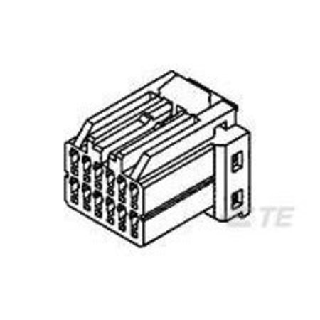 TE CONNECTIVITY 040 MLC 8POS PLUG HSG ASSY 175964-3